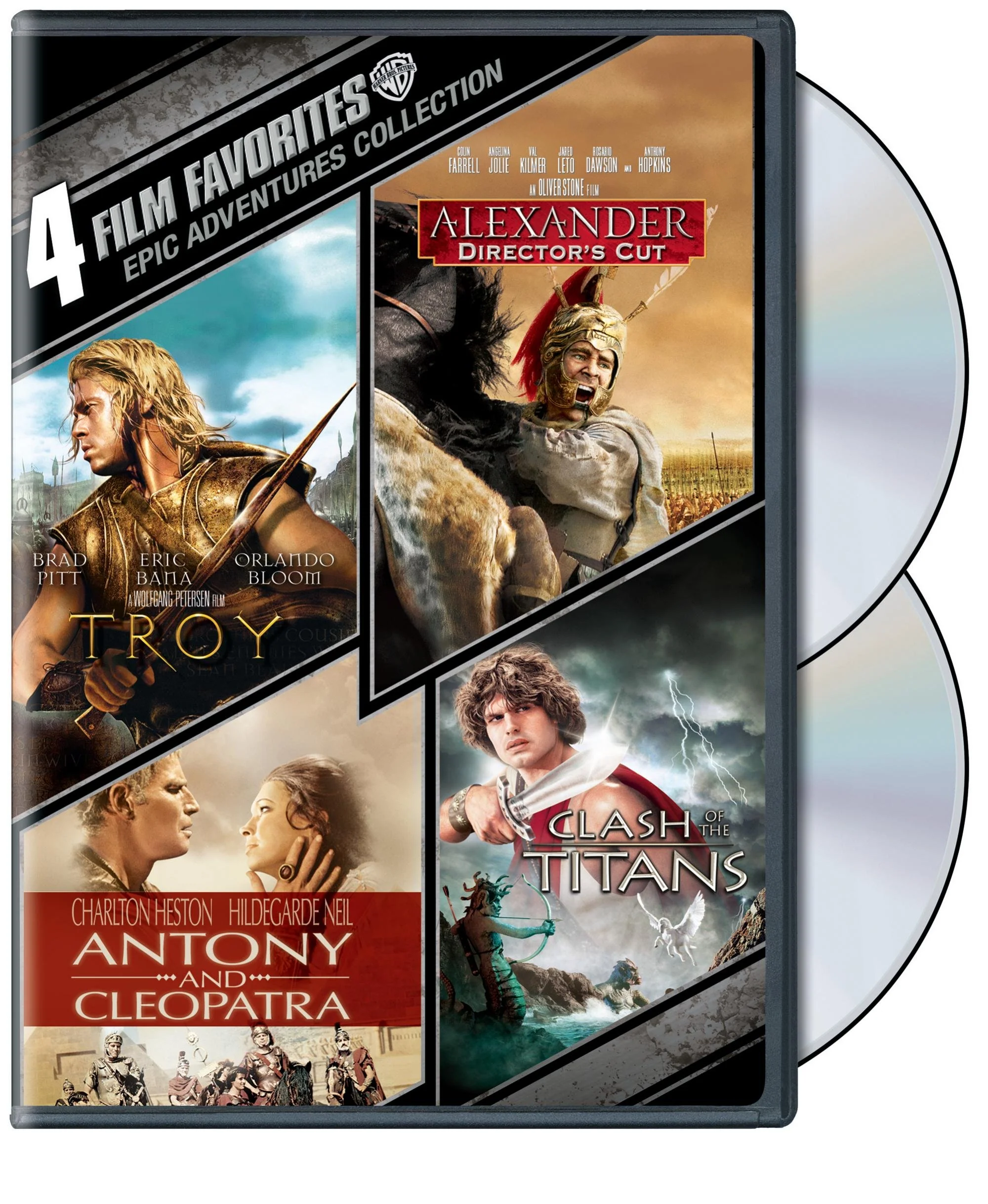 4 Film Favorites: Epic Adventures Collection (Troy / Alexander / Antony And Cleopatra / Clash Of The Titans) - DVD