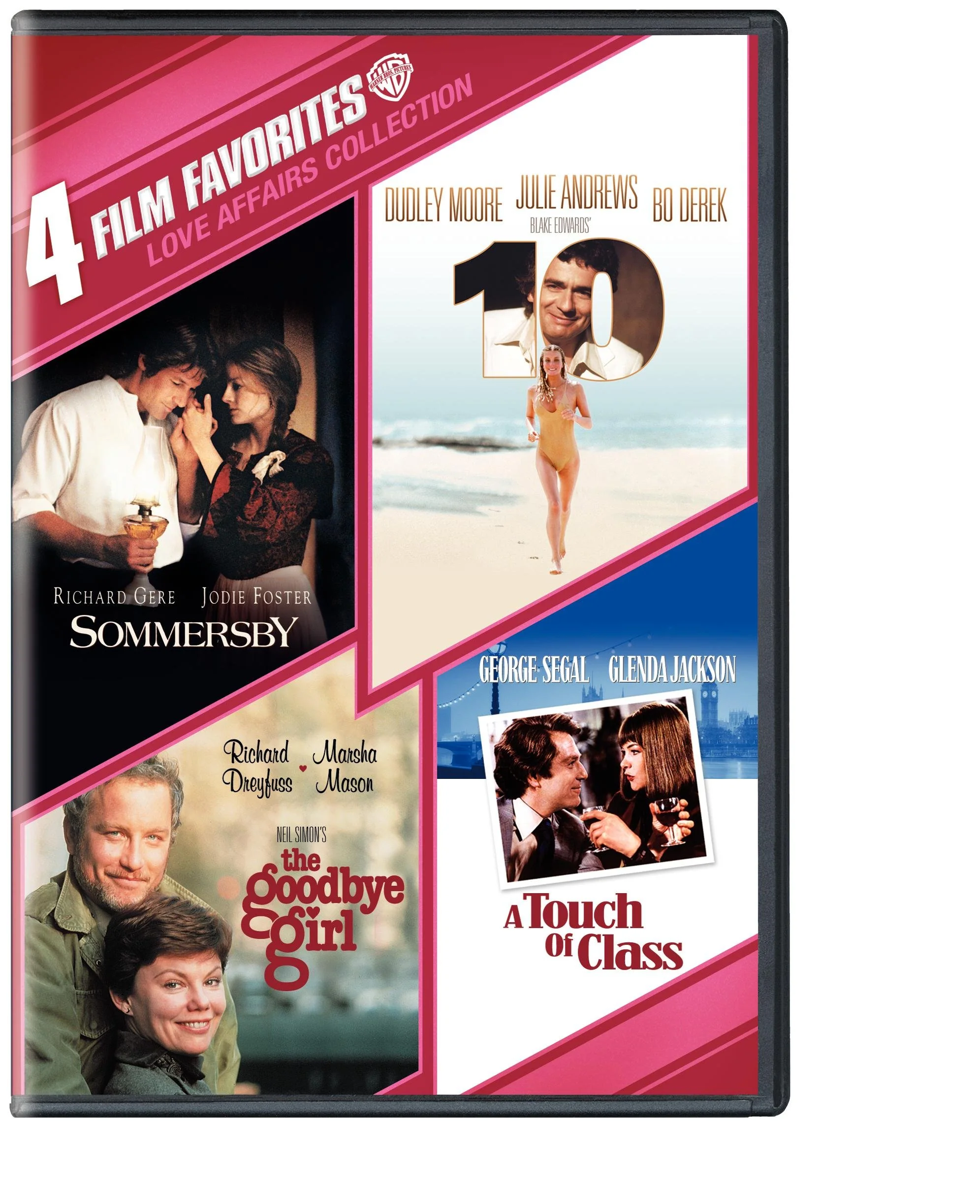 4 Film Favorites Love Affairs Collection (The Goodbye Girl / Sommersby / 10 / A touch Of Class)