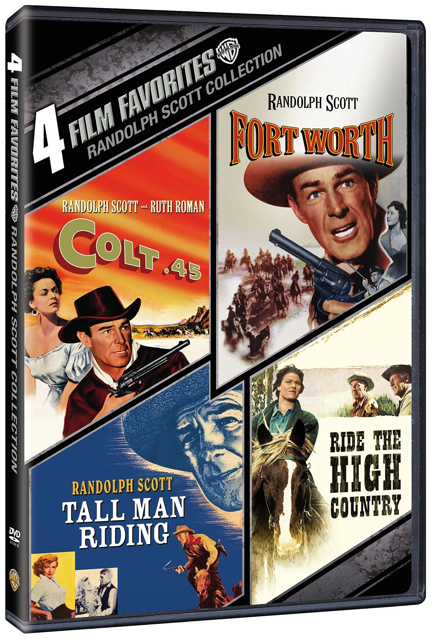 4 Film Favorites Randolph Scot (Colt .45 / Fort Worth / Tall Man Riding / Ride The High Country)