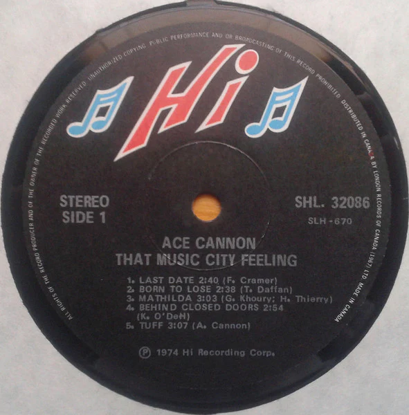 Ace Cannon / That Music City Feeling - LP, Album (VG+/VG+) - Image 3