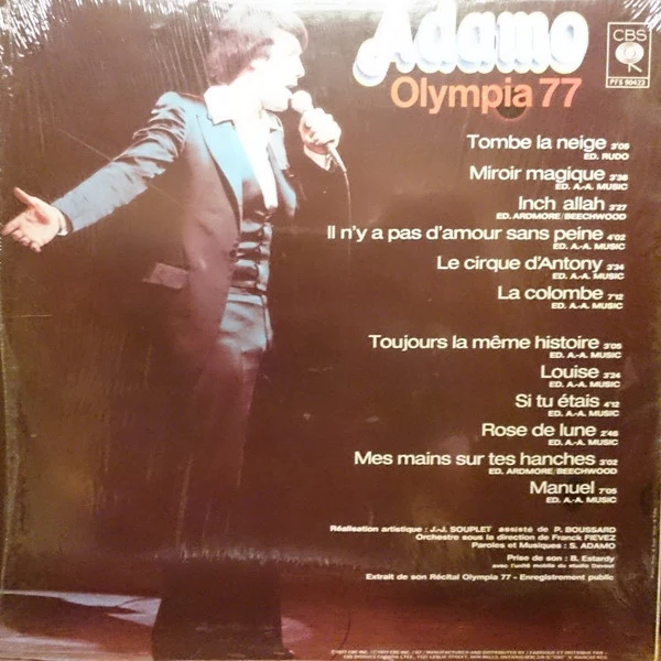 Adamo / Olympia 77 - LP - Image 2