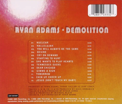 Ryan Adams / Demolition - CD (Used) - Image 2