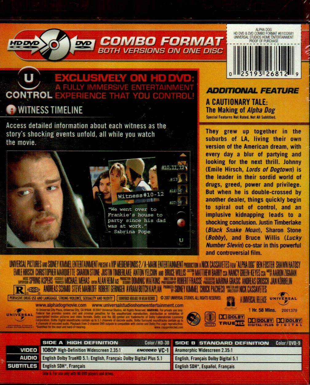 Alpha Dog - HD DVD (Used) - Image 2