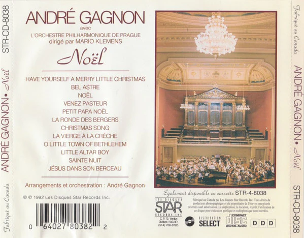 André Gagnon, Prague Philharmonic Orchestra, Mario Klemens / Noël  - CD, Album (VG+/VG+) - Image 3
