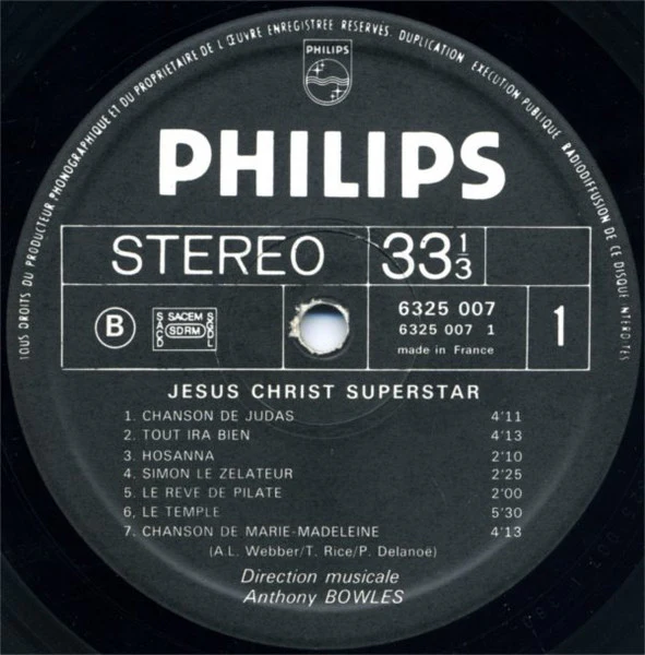 Andrew Lloyd Webber - La Troupe De Jesus Christ Superstar / Jesus Christ Superstar (Version Originale Française) - LP, Album (VG+/VG+) - Image 3