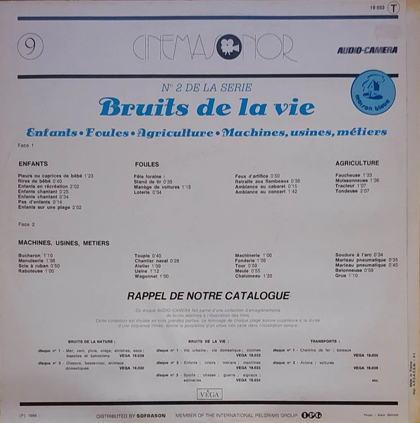 Audio-Camera / Bruits De La Vie N° 2 : Enfants, Foules, Agriculture, Machines, Usines, Métiers - LP USED - Image 2