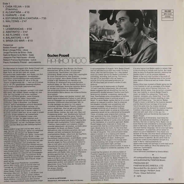 Baden Powell / Apaixonado - LP USED - Image 2