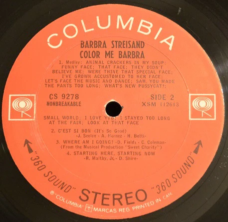 Barbra Streisand - Color Me Barbra (LP, Album) (Good Plus (G+)) - Image 4