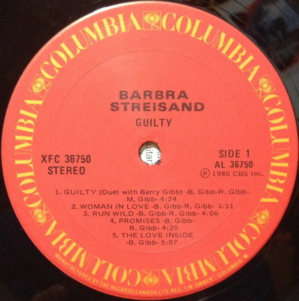 Barbra Streisand / Guilty - LP, Album, Gat (VG+/VG+) - Image 5
