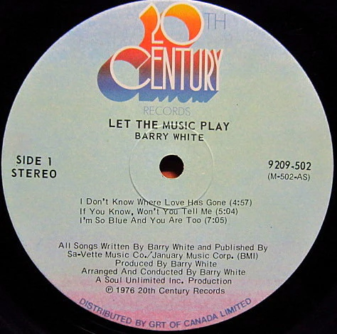 Barry White / Let The Music Play - LP, Album (VG/VG) - Image 3