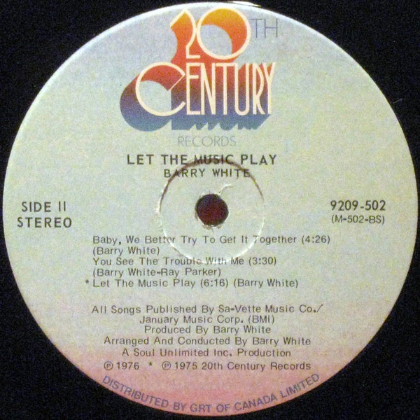 Barry White / Let The Music Play - LP, Album (VG/VG) - Image 4