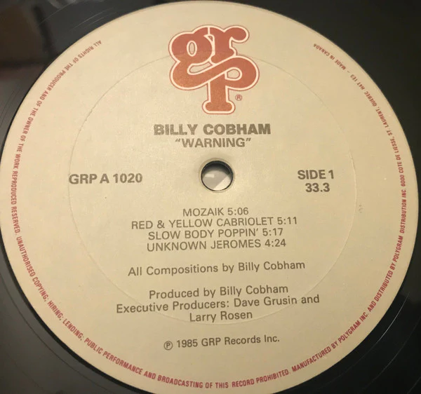 Billy Cobham / Warning - LP, Album (VG+/VG+) - Image 3