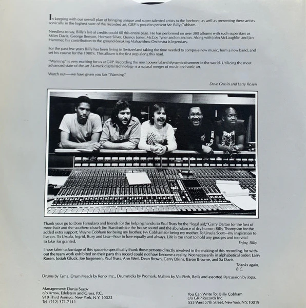Billy Cobham / Warning - LP, Album (VG+/VG+) - Image 5