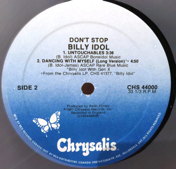 Billy Idol / Don't Stop - 12", EP (VG+/VG+) - Image 4