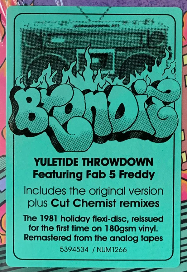 Blondie Featuring Fab 5 Freddy / Yuletide Throwdown - 12", EP, RM, 180 (M/M) - Image 5