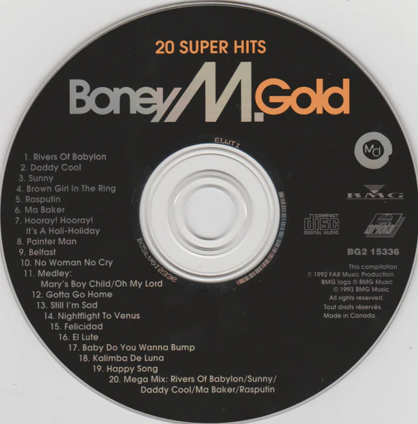 Boney M. / Gold - 20 Super Hits - CD, Comp, Club (VG+/VG+) - Image 3