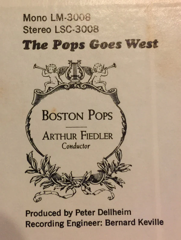 Boston Pops Orchestra, Arthur Fiedler / The Pops Goes West - LP, Album (VG/VG) - Image 5