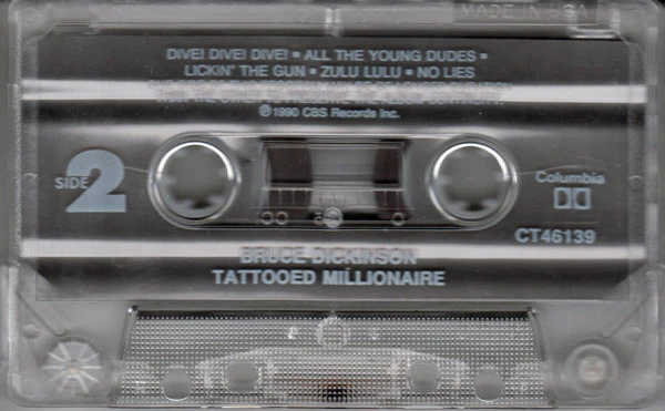 Bruce Dickinson / Tattooed Millionaire - Cass, Album (VG+/VG+) - Image 2