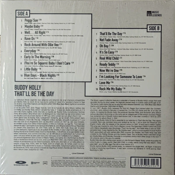 Buddy Holly / That'll Be The Day - 12", Comp (M/M) - Image 2