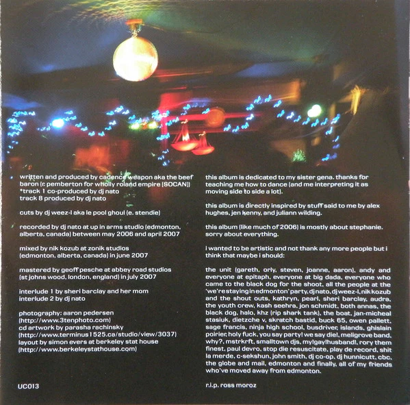 Cadence Weapon / Afterparty Babies - CD, Album (M/M) - Image 2