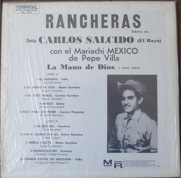 Carlos Salcido Con Mariachi México de Pepe Villa / Rancheras Boleros - Etc. - LP, Album (VG+/VG+) - Image 2