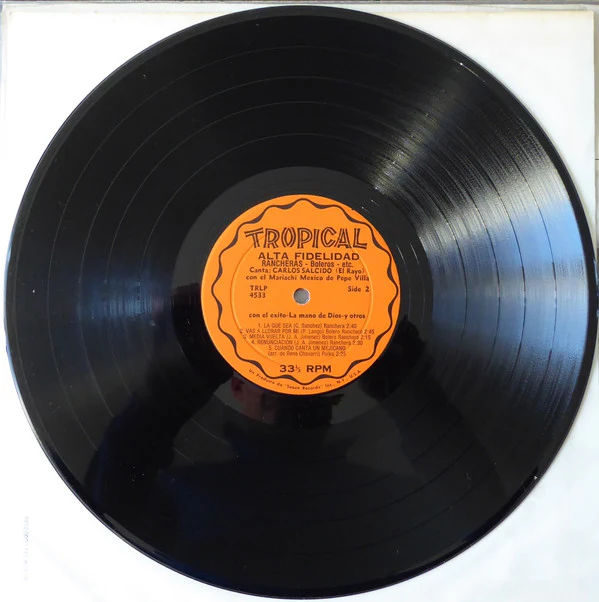 Carlos Salcido Con Mariachi México de Pepe Villa / Rancheras Boleros - Etc. - LP, Album (VG+/VG+) - Image 3
