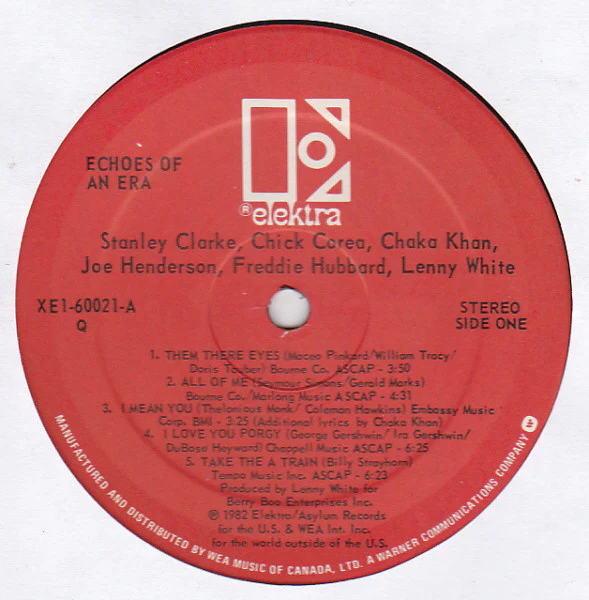 Chaka Khan / Freddie Hubbard / Joe Henderson / Chick Corea / Stanley Clarke / Lenny White / Echoes Of An Era - LP, Album (VG+/VG+) - Image 3