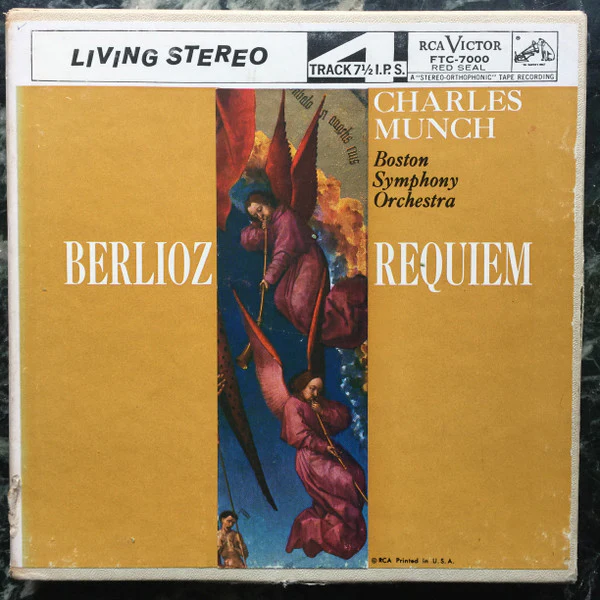 Charles Munch, Boston Symphony Orchestra, Leopold Simoneau, Lorna Cooke deVaron, New England Conservatory Chorus, Hector Berlioz / Requiem - Reel, 4tr Stereo, 7" Reel, Album (VG+/VG+)