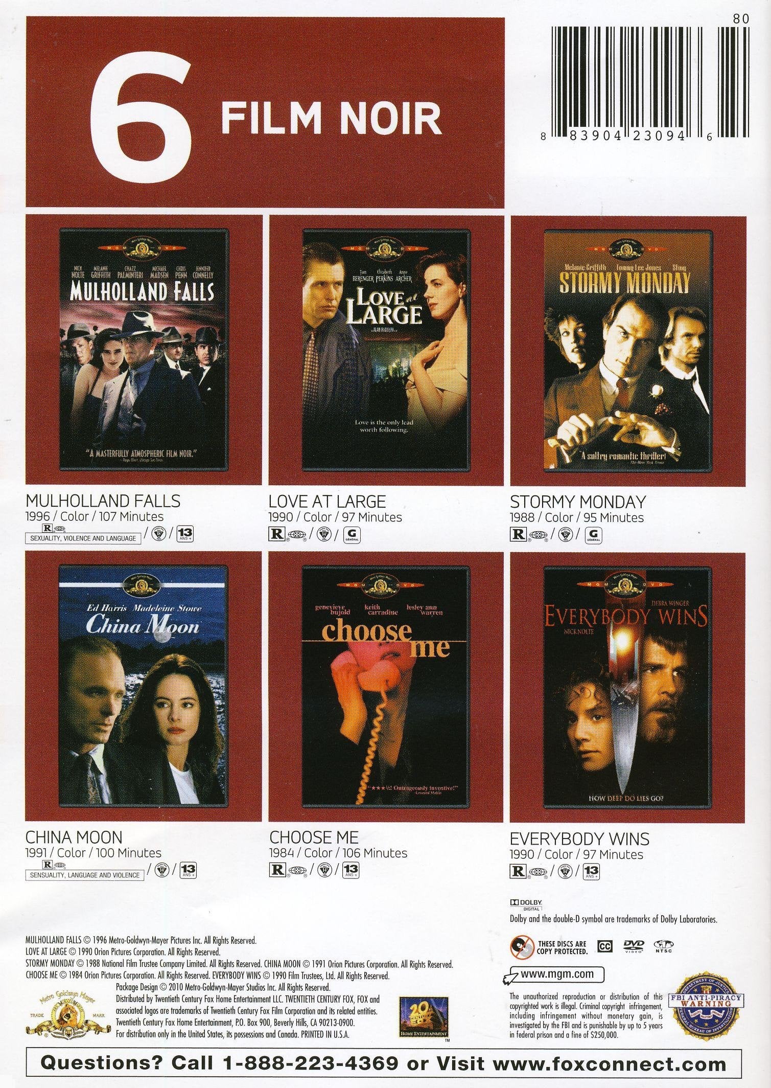 MGM Movie Collection: 6 FIlms Noir - DVD (Used) - Image 2
