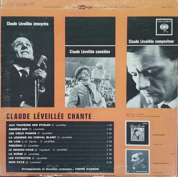 Claude Léveillée / Claude Léveillée à Paris - LP, Album (VG+/VG+) - Image 3