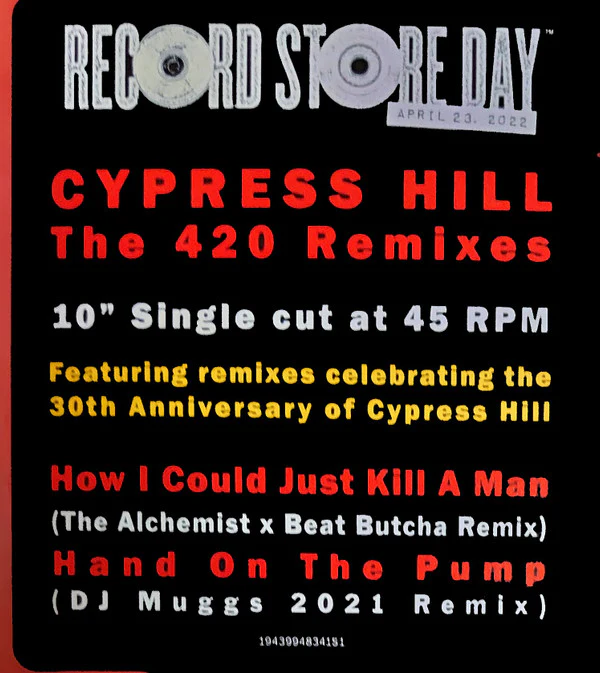 Cypress Hill / The 420 Remixes - 10", RSD, Ltd (M/M) - Image 3
