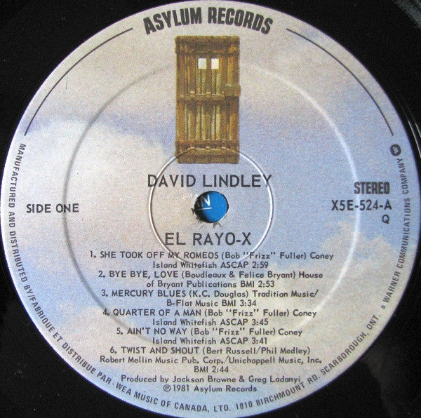 David Lindley / El Rayo-X - LP, Album (VG+/VG+) - Image 3