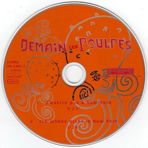 Demain Les Poulpes / J'Habite Pas À New York / Ich Wohne Nicht In New York - CD, Single, Car (VG+/VG+) - Image 3