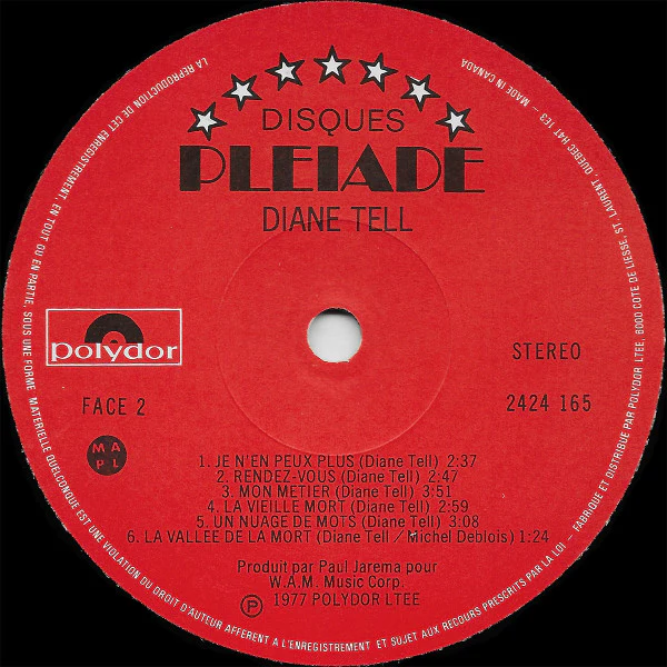Diane Tell / Diane Tell - LP, Album (VG+/VG+) - Image 3