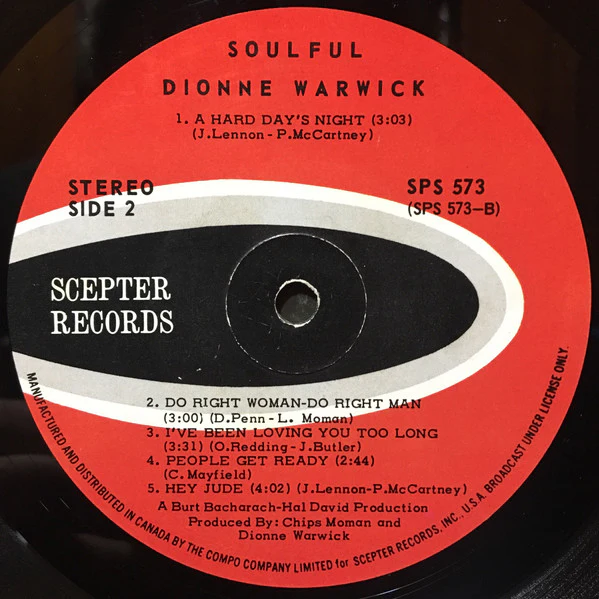 Dionne Warwick / Soulful - LP, Album (VG/VG+) - Image 4