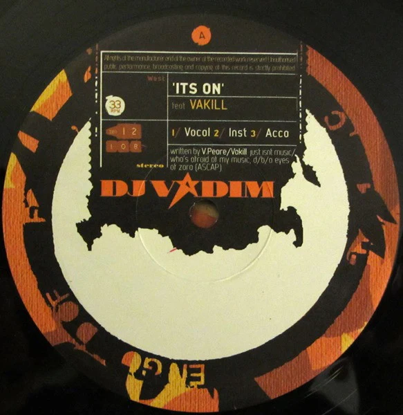DJ Vadim / It's On / Up To Jah - 12" (M/M) - Image 3