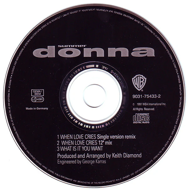 Donna Summer / When Love Cries - CD, Maxi (VG+/VG+) - Image 3