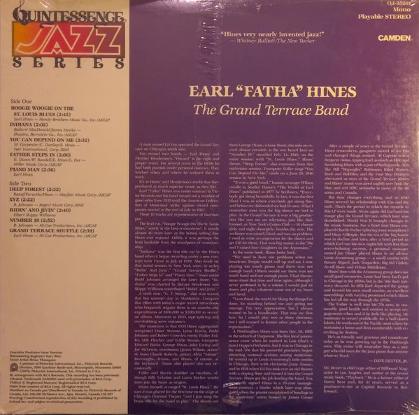 Earl "Fatha" Hines / The Grand Terrace Band - LP USED - Image 2