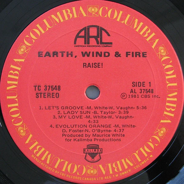 Earth, Wind & Fire / Raise! - LP, Album, Gat (VG+/VG+) - Image 4