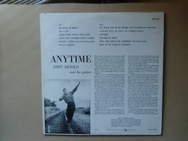 Eddy Arnold / Anytime - LP, Mono (VG+/VG+) - Image 2
