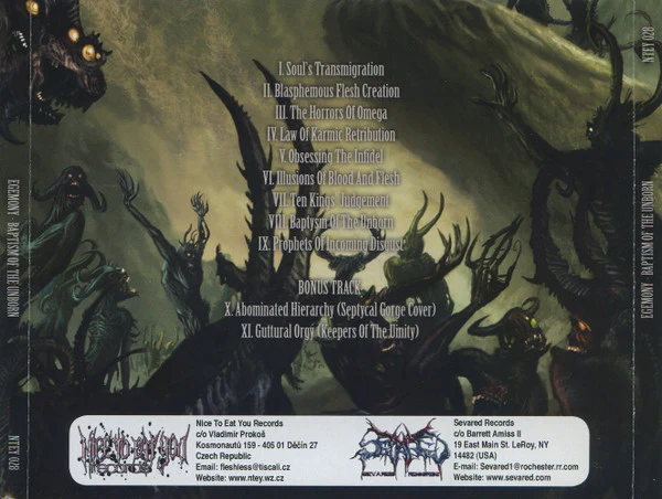 Egemony / Baptism Of The Unborn - CD (Used) - Image 2