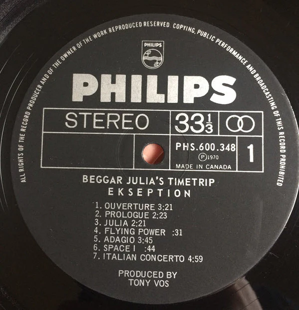 Ekseption / Beggar Julia's Time Trip - LP, Album, Gat (VG/VG+) - Image 4