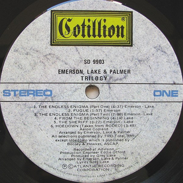 Emerson, Lake & Palmer / Trilogy - LP, Album, Gat (VG+/VG+) - Image 4