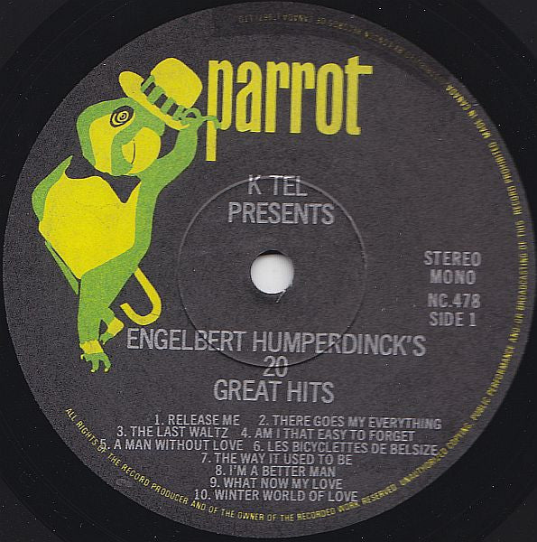 Engelbert Humperdinck / 20 Great Hits - LP, Comp, Mono (VG+/VG+) - Image 3