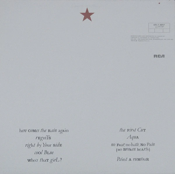 Eurythmics / Touch - LP Used (VG+/VG) - Image 2