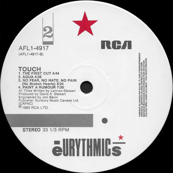 Eurythmics / Touch - LP Used (VG+/VG) - Image 4