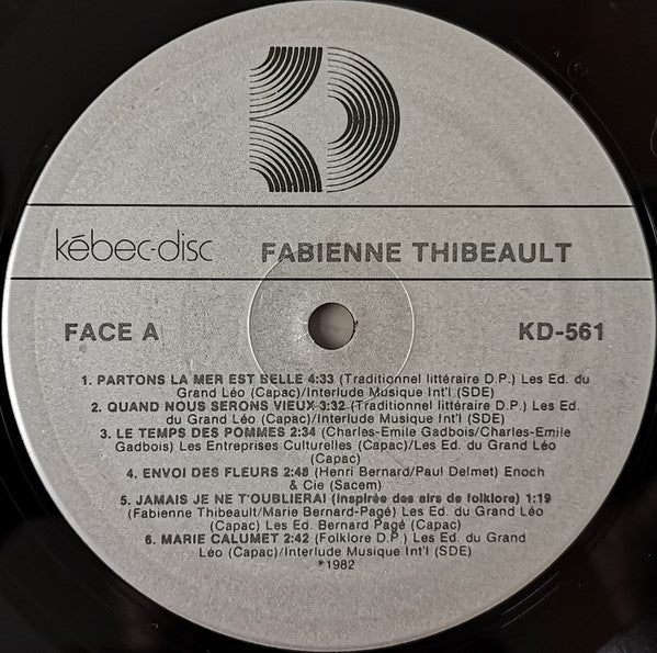 Fabienne Thibeault / Les Chants Aimés Vol.1 - LP, Album (VG+/VG+) - Image 3