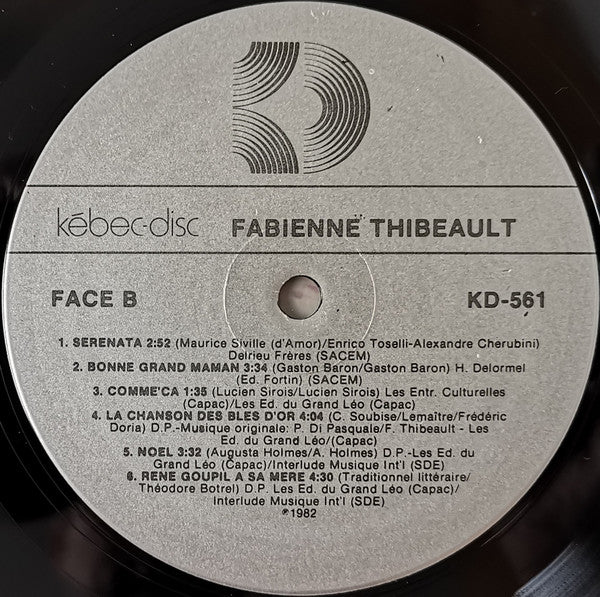 Fabienne Thibeault / Les Chants Aimés Vol.1 - LP, Album (VG+/VG+) - Image 4