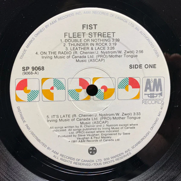 Fist / Fleet Street - LP, Album, RE (VG+/VG+) - Image 3