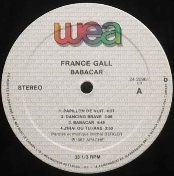 France Gall / Babacar - LP, Album (VG+/VG+) - Image 3